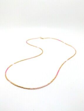 381MIDALANE Fine Gold Beaded Necklace, Handcrafted